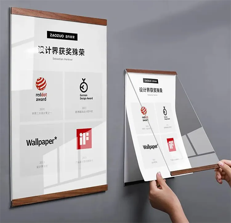 2023 A4 reklam çerçevesi duvara monte/asılı akrilik işareti için emlak ajan pencere ekran
