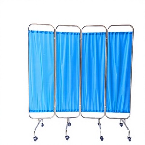 Modern Metal Hospital 4-Fold Foldable Medical Bed <b>Room</b> <b>Divider</b>/Ward Partition/Bed-<b>Screen</b> Infusion Eusokon EU-MD214 Portable - Product Image 3