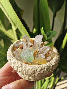 Productos de Sanación Espiritual a Precio de Fábrica, Cristal Natural, Material Mixto en Virutas, <span class=keywords><strong>Planta</strong></span> en Maceta para Regalo o Recuerdo - Product Image 4