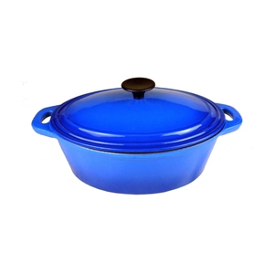 จา<span class=keywords><strong>น</strong></span>หม้อเหล็กหล่อเคลือบสีส้มเปลวไฟหม้อซุปเหล็กหล่อเคลือบไม่ติด - Product Image 5