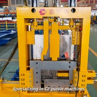 Máquina perfiladora de soportes para canalones, de alta resistencia, para correas CZ, con PLC, placa lateral de 20 mm y base para vigas H