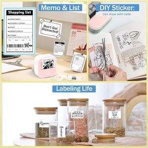 Papel para <span class=keywords><strong>Impresora</strong></span> Mini <span class=keywords><strong>Phomemo</strong></span> <span class=keywords><strong>T02</strong></span>, 53 mm x 3,5 m, Compatible con la <span class=keywords><strong>Impresora</strong></span> de Bolsillo Mini, Duración de 10 Años, para Diario, Fotos, Notas, Recibos - Product Image 6