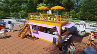 Pour CDPH Kiosque mobile extérieur préfabriqué Portable Mall Retail Fast Food Breakfast Coffee Booth Design en panneau sandwich et Ste