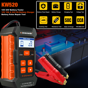 Reparador de Baterías Inteligente KONNWEI KW520 12V 10A y 24V 5A, Verificador de Salud de Baterías Automotrices para Taller Mecánico - Product Image 6