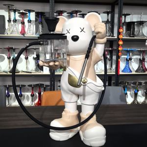 Grande Statuetta di Orso Polare in Resina Dipinta Ecologica Multicolore con Telecomando <span class=keywords><strong>Luna</strong></span> per Decorazioni Natalizie da Interno/Esterno - Product Image 1