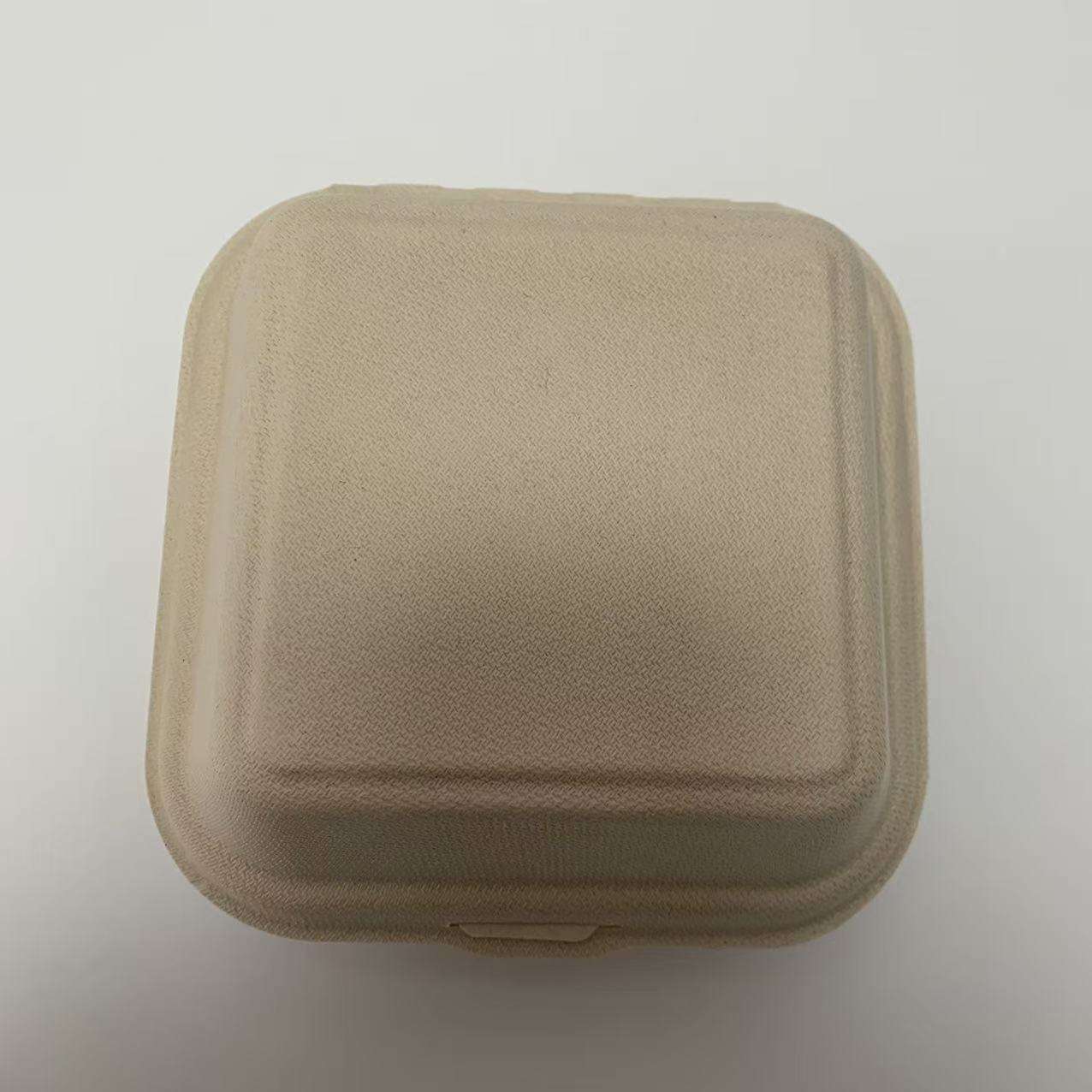 Boîte à hamburger marron de 6 pouces