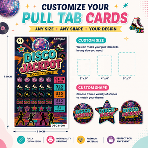 Vente en gros directe usine : Carte à languette découpée sur mesure, thème disco, avec impression offset et cinq fenêtres - Product Image 6