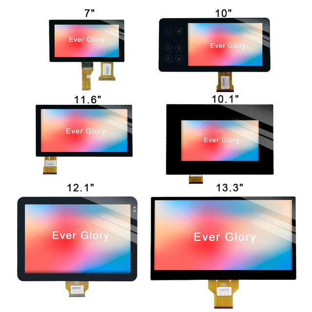 7 10.1 12.1 13.3 Inch High Brightness PCAP Touch Panel TFT LCD Touch Screen With HD-MI LVDS Usb Rohs Reach Touch Screen Display