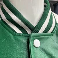 Service OEM personnalisé – Blouson bomber universitaire sans col en spandex pour homme, avec détails de patchwork, grande taille, style Letterman, avec logo frontal