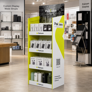 Présentoir de sol léger et compact, structure renforcée en carton ondulé, acceptant une structure ODM sur mesure pour les zones de magasins de proximité - Product Image 1