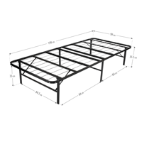 Cadre de lit tubulaire métallique moderne réglable, en acier, format King Size, gain de place, pour lits doubles et queen, mobilier de chambre à coucher et de maison, lits métalliques