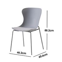 Chaise de salle à manger domestique au design simple, chaise de restaurant avec dossier pour manger, chaise de négociation pour pâtisserie