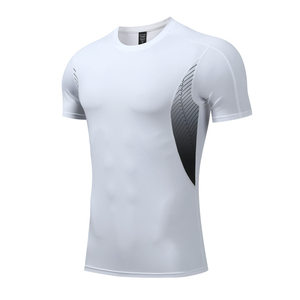 Meng's Woven Print Lightweight Short-Sleeved Running Fitness <strong>Shirts</strong> Quick Drying and Breathable for Winter Sports - Product Image 1