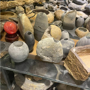 Mini jardin super miniature, bol en pierre naturelle pour bonsaï, art du penjing, <span class=keywords><strong>micro</strong></span>-pot paysager, pot de fleurs, jardinières - Product Image 6