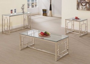 Elite Độc Đáo Vàng Hiện Đại Accent Kim Loại Cao Cao Bảng Điều Khiển Dài Với Glass Top Tempered Glass Khung Thép Bảng - Product Image 4