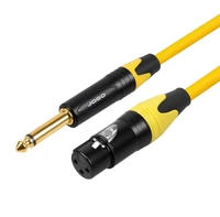 Câble Microphone et Amplificateur en Cuivre Pur TRS 6,5 mm Mâle vers XLR Femelle 10 m, Gaine PE, 3 Broches, Diamètre Extérieur 6,0 mm, pour Lecteur DVD