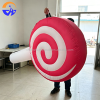 Maßgefertigtes Aufblasbares Lollipop-Modell Dessert-Süßigkeiten Outdoor-Werbung Dekorationsobjekt mit Eingebautem Lüfter Langlebig Einfacher Aufbau