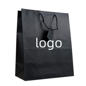Sacs en papier cartonnés de luxe personnalisés en gros avec logo, sacs d'emballage pour vêtements pour boutiques - Product Image 1