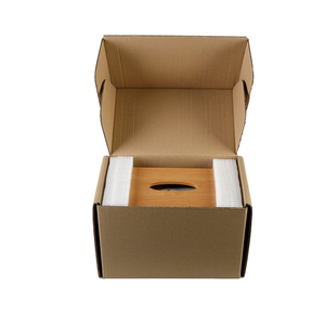 Caja de pañuelos multifuncional de madera maciza natural, organizador de almacenamiento de madera con múltiples compartimentos para control remoto y artículos diversos - Product Image 3