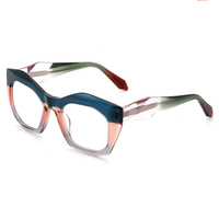 G6066 Lunettes en acétate personnalisées Femme Grande monture carrée Haute qualité Monture de lunettes en acétate Nouvelle mode Monture de lunettes en acétate