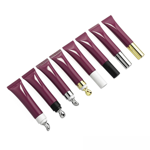 Tubo de Crema para Ojos Personalizado Morado, Tubo Flexible de PE de 15 ml, Tapa de Rosca con Color Personalizado, Cabezal de Rodillo de Masaje con Impresión Serigrafiada, Envase Cosmético - Product Image 4