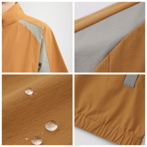 Giacca Estiva Leggera da Uomo con Logo Personalizzato <span class=keywords><strong>e</strong></span> Colori a Contrasto, Giacca a Maniche Corte con Zip Intera per Uomo - Product Image 6