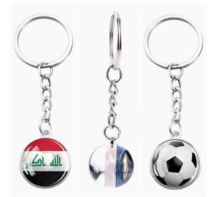 Porte-clés et pendentif de sac en verre avec fleur en cristal, motif drapeau national d'Indonésie, bijou souvenir de voyage - Product Image 3