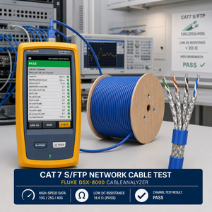 <span class=keywords><strong>สาย</strong></span>แล<span class=keywords><strong>น</strong></span> Cat7 แบบห<span class=keywords><strong>น</strong></span>าพิเศษ ป้องกั<span class=keywords><strong>น</strong></span>สัญญาณรบกว<span class=keywords><strong>น</strong></span>ด้วยทองแดง<span class=keywords><strong>แท้</strong></span>และฉนวนหุ้มแบบถัก 80% ป้องกั<span class=keywords><strong>น</strong></span>สองชั้<span class=keywords><strong>น</strong></span> รองรับความถี่ 500MHz - Product Image 6
