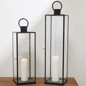 European Style Outdoor Glass Floor Luxury <b>Lantern</b> Garden Decoration Model Candle Holder Ornaments Iron Wind <b>Lanterns</b> - Product Image 3