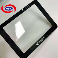 Panel Layar Sentuh Hitam OEM Smart Home Silk Screen dengan Penutup Lensa Kaca Tempered Gorilla Glass untuk Produk Elektronik