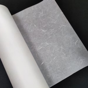 Cuộn giấy nghệ thuật in decoupage màu trắng 30gsm, chất liệu giấy dứa, khổ 30cm x 50 mét, lõi 2 inch - Product Image 3