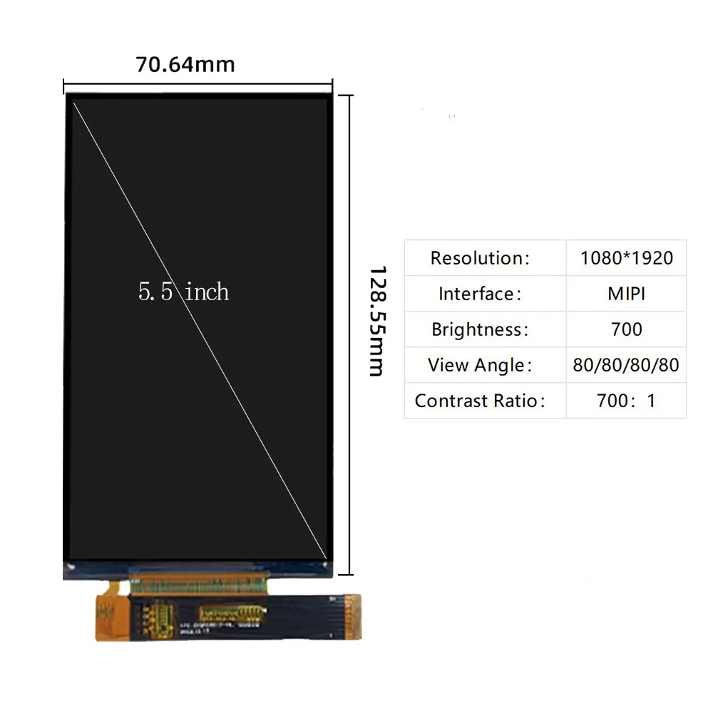 MIPI Mcu Rgb Spi Lvds HD-MI arayüzü 2.4 2.8 3 3.5 5 5.5 7 10.112.9 inç küçük renkli ekran panelleri dokunmatik ekran TFT LCD modülü