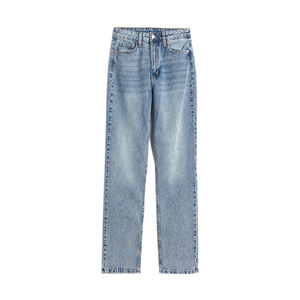 Classic <b>Women</b> Straight Fit Denim <b>Jeans</b> Comfort Stretch Mid Rise Solid Breathable Eco-Friendly Soft Fabric Everyday Casual Wear - Product Image 3