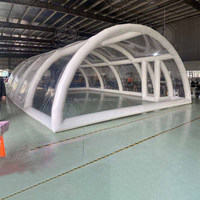 Dôme de piscine transparent de grande taille de qualité commerciale personnalisé, couverture de piscine gonflable transparente, dôme d'air rétractable pour piscines à usage domestique