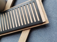Évent en bois Style nord-américain Évent encastré Ventilation de la climatisation centrale Conception moderne 3D d'évents de sol en chêne en bois