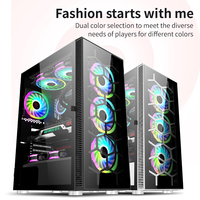 SNOWMAN Gaming PC Case EATX Micro ATX Mini ITX Mid Tower Gamer Cabinet Gaming Transparent Glass Side Plate Computer Case
