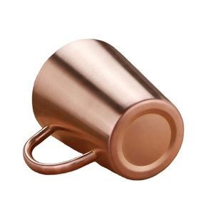 แก้วกาแฟสแตนเลสสีทองคุณภาพสูงพร้อมหูจับ - Product Image 2