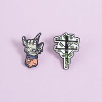 En gros, badges et épingles de revers en émail souple, style hip-hop, motifs main de squelette cool et arbre à argent
