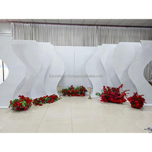 แผ่นพื้นหลังรูปตัวเอสทำจากโลหะตกแต่งซุ้มตกแต่งงานแต่งงานงานปาร์ตี้ดีไซน์ตามสั่ง - Product Image 1