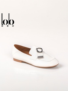 <span class=keywords><strong>Mocassins</strong></span> en cuir véritable pour femme, bout rond, confortables et antidérapants, idéaux pour l'été, modèle à enfiler – Collection Printemps 2026 - Product Image 1