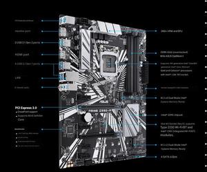 เมนบอร์ดใหม่สำหรับ Black Boxed PRIME Z390-P เมนบอร์ดเดสก์ท็อป LGA 1151 รองรับซีพียูรุ่นที่ 8/9 ชิปเซ็ต Z390 รองรับแรม DDR4 128GB 6Gb/s USB 3.1 ATX เมนบอร์ด PRIME Z390 - Product Image 6