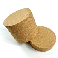 Dessous de verre en liège carré rond absorbant en bois réutilisable durable antidérapant pour café tasses à bière