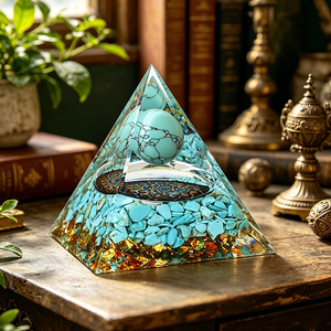 Cristal de guérison de haute qualité, artisanat en cristal, énergie positive, pyramide d'<span class=keywords><strong>orgonite</strong></span> pour la décoration de la maison - Product Image 5