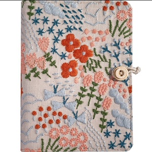 Quaderno a Fogli Mobili A5/A6 in Tessuto Fresco di Cotone e Lino con Ricamo, Rilegatura a Spirale, per <span class=keywords><strong>Letteratura</strong></span> e Arte - Product Image 6