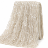 LH Wholesale Tissu en polyester 100% brodé à pampilles, dentelle à sequins et broderie en maille pour robes de mariée, chaussures, personnalisation OEM