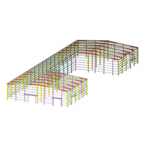 Entrepôt en structure métallique Ganyuan, bâtiment préfabriqué à ossature légère en acier, construction d'usine, prêt à l'exportation - Product Image 1