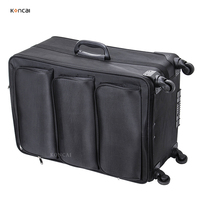 Trolley de coiffure professionnel FAMA en aluminium, style national, durable, avec poignée souple, capacité moyenne, fermeture à capuchon