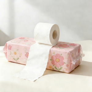 Rouleau de papier toilette OEM en pâte de bois vierge de qualité supérieure pour fosses septiques, idéal pour la vente en gros de serviettes hygiéniques, 15g, 4 plis, 105mmH - Product Image 1