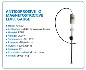 4 - 20 mA ללא מגע פלסטיק טנק חלב טנק magnetostrictive רמת נוזל מד חיישן