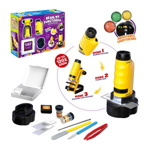 El mejor regalo para niños, kit de experimentos de ciencia educativa con microscopio portátil de mano de plástico para Aprendizaje de teléfonos móviles - Product Image 1